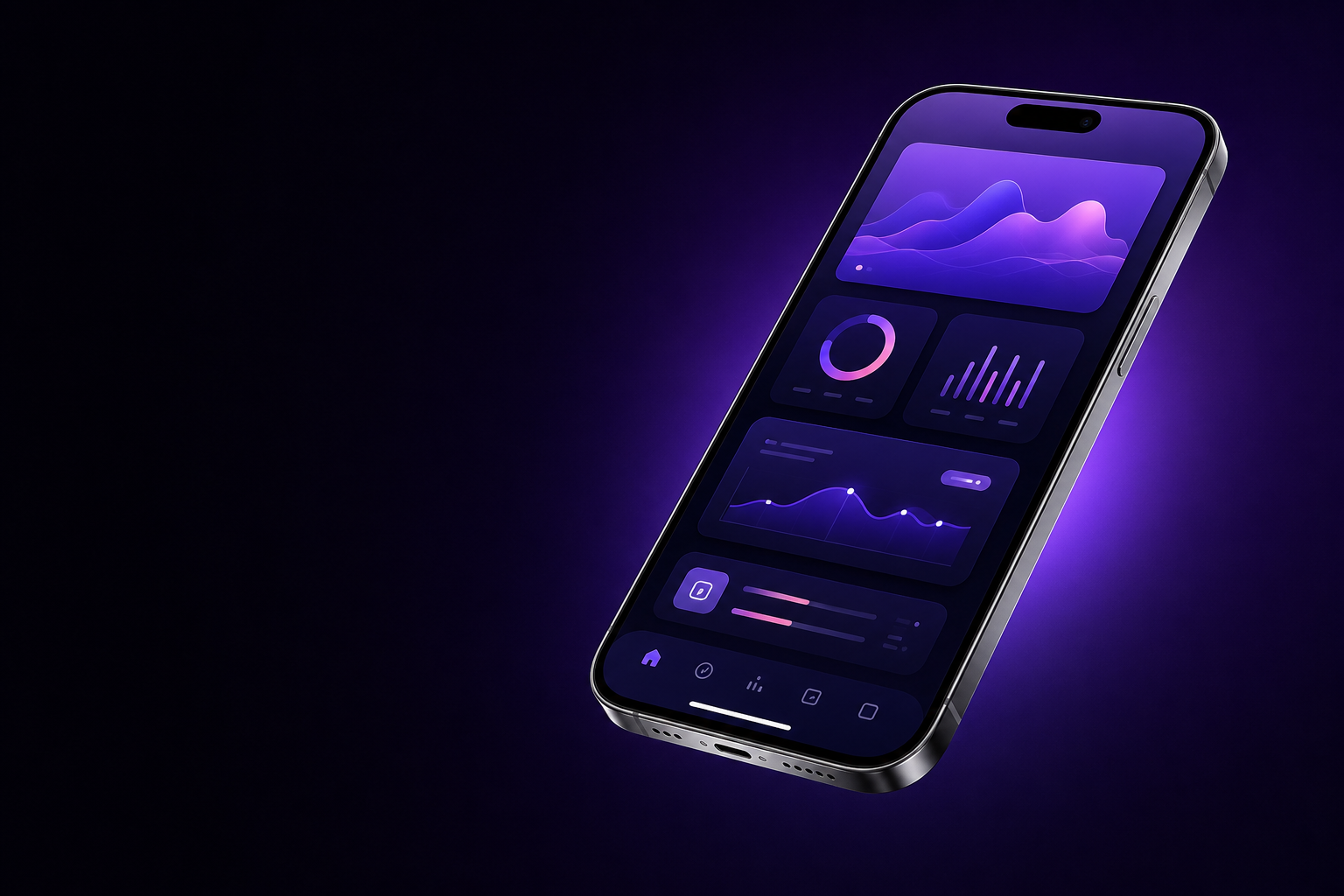 iPhone iOS app mockup