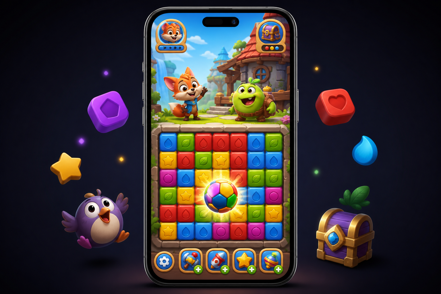 Pixel Quest Arena app mockup